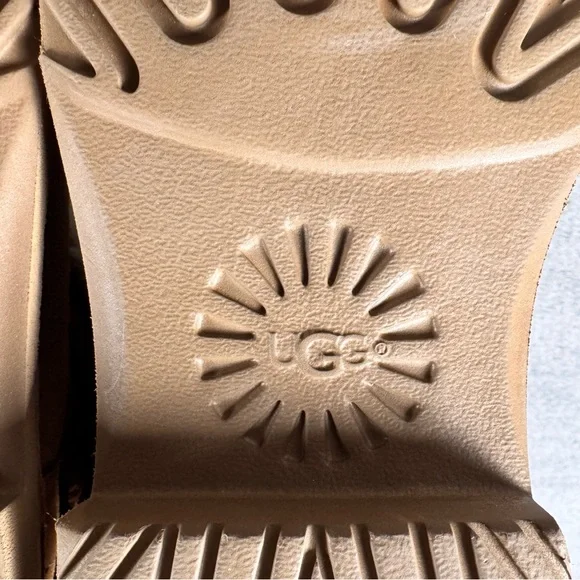 UGG Australia Cedric Chestnut Boots with Shearling Cuff and Buckle - Picture 10 of 11